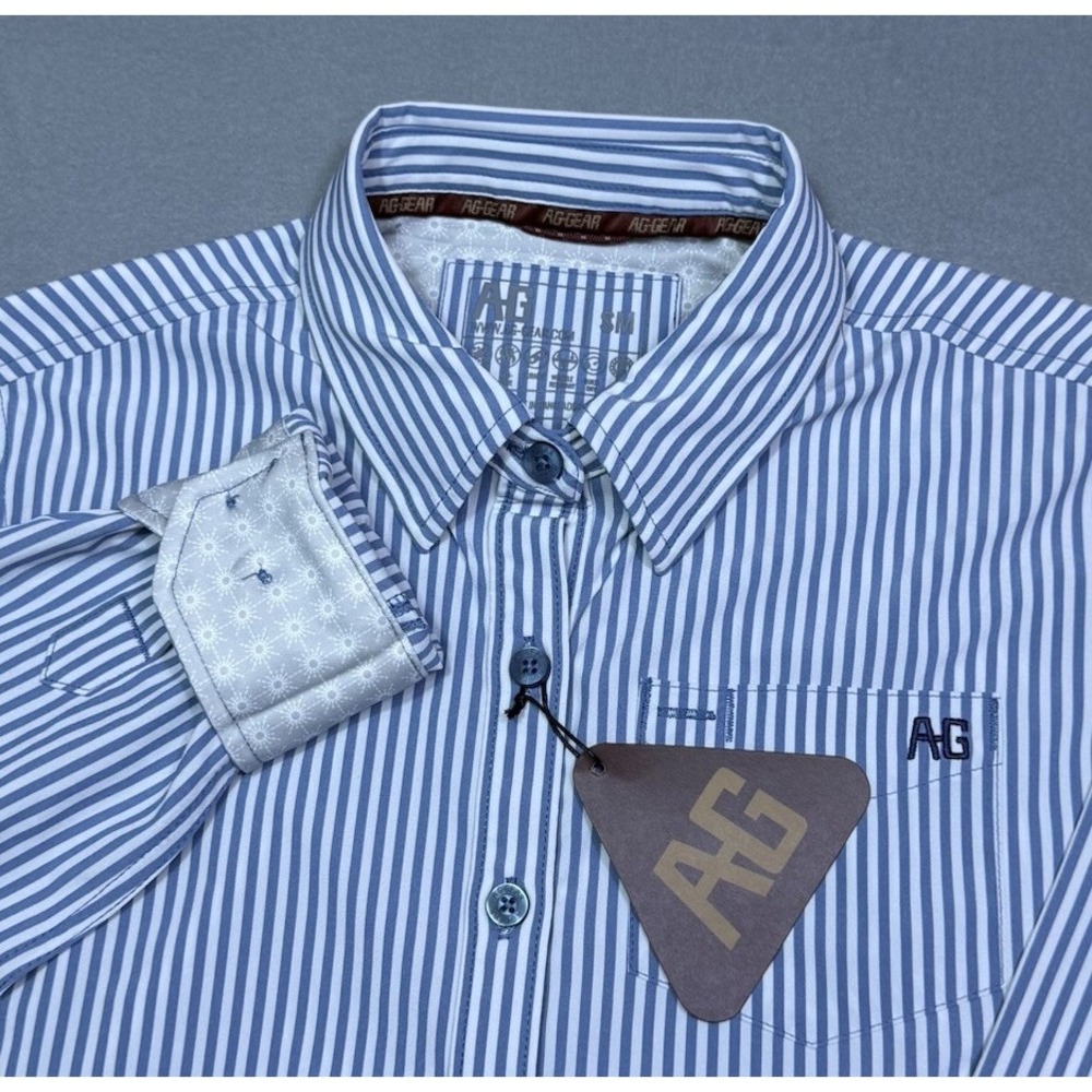 AG Adriano Goldschmied Button Shirt Womens S AG-Gear Performance Titanium NEW